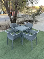 ⁦طقم بايونير(ترابيزة60*60) – رصاصي⁩ - الصورة ⁦4⁩