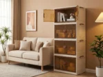 Smart 4-Tier Cabinet– beige*brown - Image 2