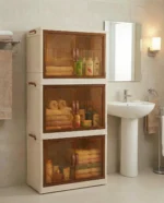 Smart 3-Tier Cabinet– beige*brown - Image 6